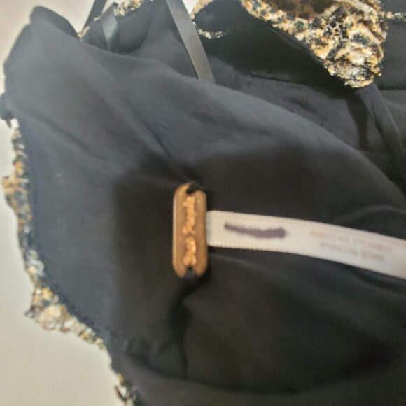 NWT Free People Snake Print Asymmetric Hem Ruched Dress Size 4 - Picture 7 of 8